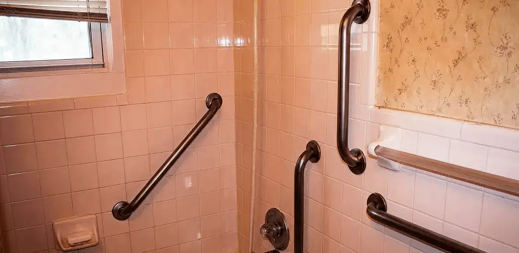 Shower grab bar installation for bathroom safety and accessibility in Albany, NY