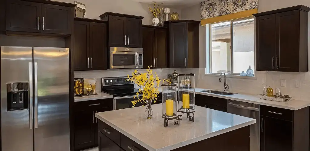 Cabinet painting results with freshly painted kitchen cabinets in Albany, NY