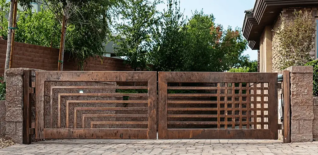 Custom driveway gate installation for a home entrance in Albany, NY
