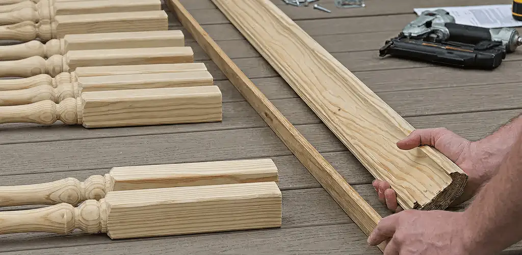 Handrail installation materials and wood components for stair rail work in Albany, NY